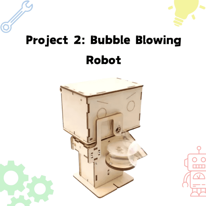 Advanced Engineering Subscription Box B Bubble Blowing Robot STEM project for kids