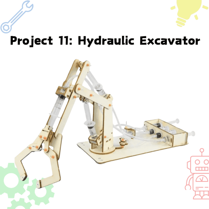 Advanced Engineering Subscription Box K Advanced Hydraulic Excavator STEM project for kids