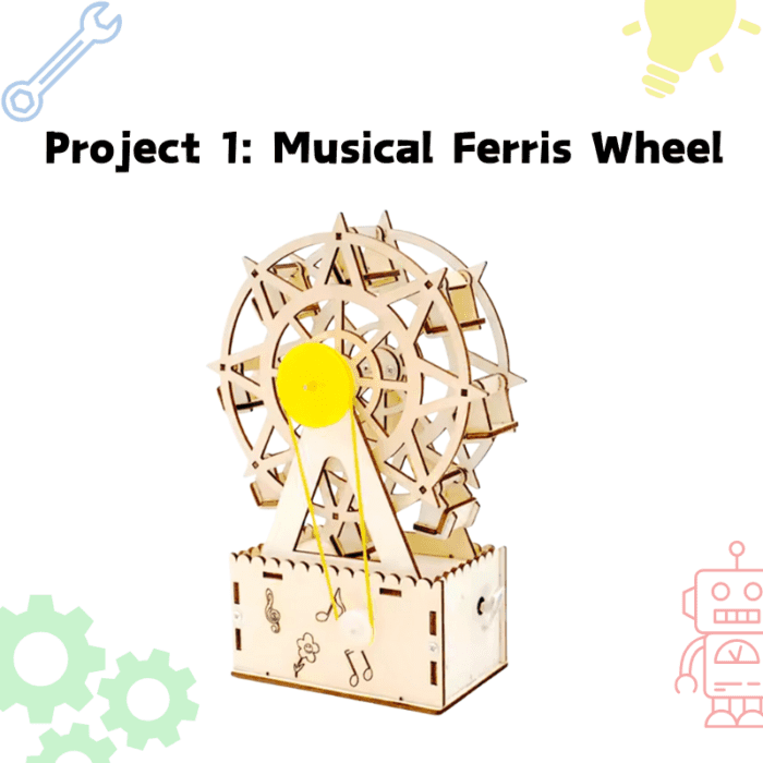 Advanced Engineering Subscription Box A Musical Ferris Wheel STEM project for kids